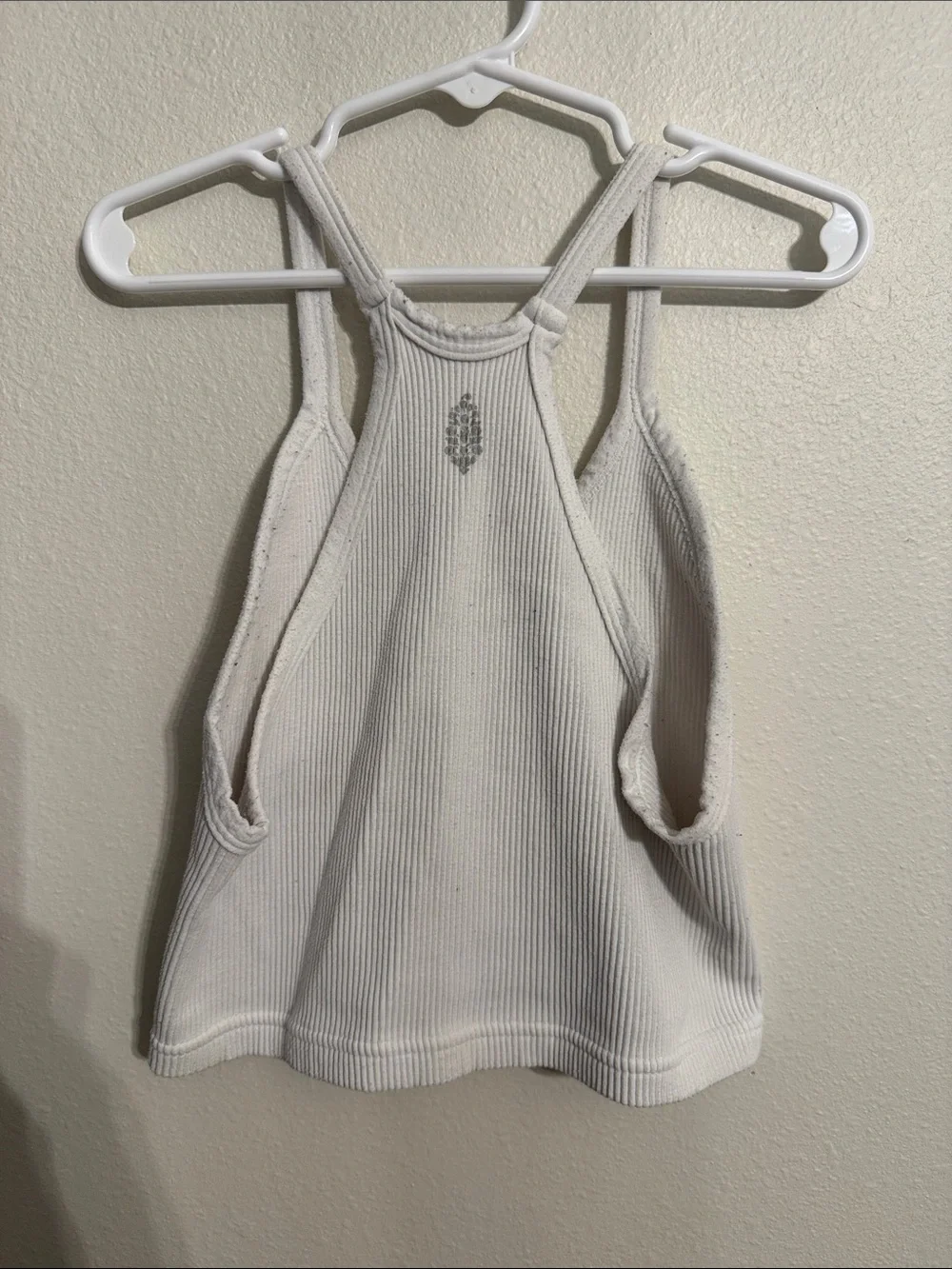 Free People White Ribbed Racerback Tank - Picture 2 of 2
